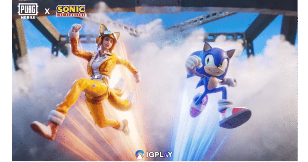 PUBG Mobile x SONIC THE HEDGEHOG costume & style set igplay