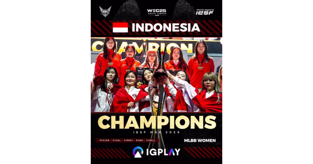Timnas MLBB Wanita Indonesia Juara